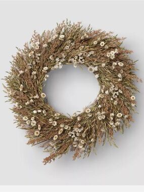 4.25" Mixed Spring Floral Preserved Wreath - Threshold